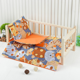 Doll bed"Cats"sheet 46*36,blanket,46*36,the pillow 23*17