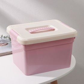Контейнер для хранения с крышкой Kid's Box, 6 л, 25×20×16 см, 6 вставок, лоток, цвет МИКС