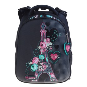 Рюкзак каркасный Hummingbird T 39 х 28 х 20 см, для девочки, «Париж», серый