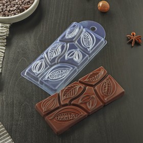 Форма для шоколада «Какао дольки», 7×15×1 см