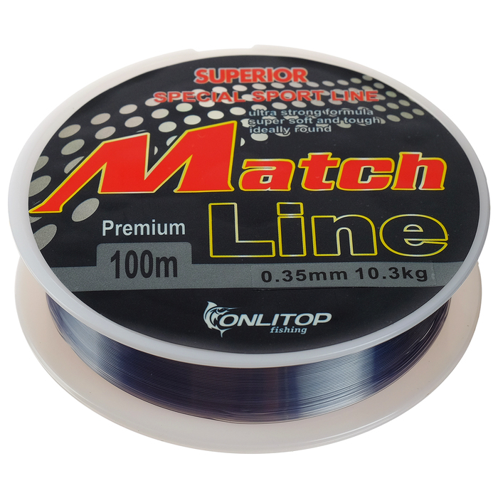 Леска капрон Match Line серая d=0,35 мм, 100 м, 10,3 кг