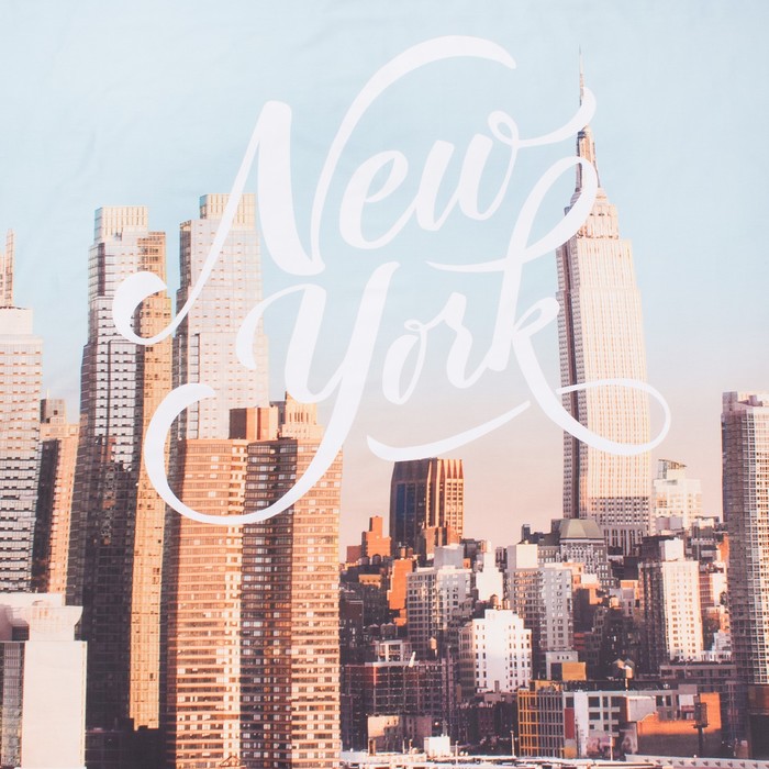 Постельное бельё "Этель" евро Нью-Йорк 200х217 см, 260*240 см, 50х70 см - 2 шт, мако-сатин - фото 798205586