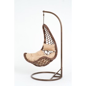 Подвесное кресло, с подушкой, искусственный ротанг, цвет коричневый, 44-001-05