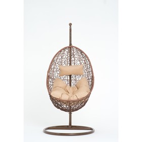 Подвесное кресло, с подушкой, искусственный ротанг, цвет коричневый, 44-004-04