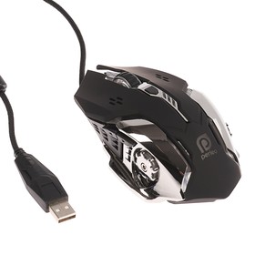 Мышь Perfeo GALAXY, игровая, проводная, подсветка, 3200 dpi, USB, чёрная