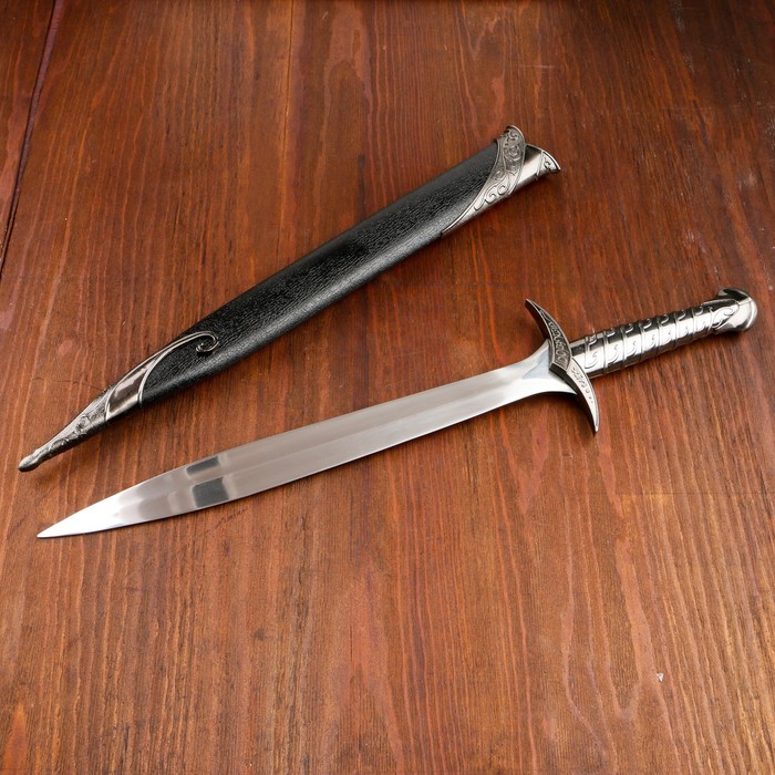 Сувенирный меч "Жало", ножны с металлической окантовкой, чёрные, 60 см - фото 874229