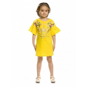 Платье для девочки, рост 92 см, цвет желтый
