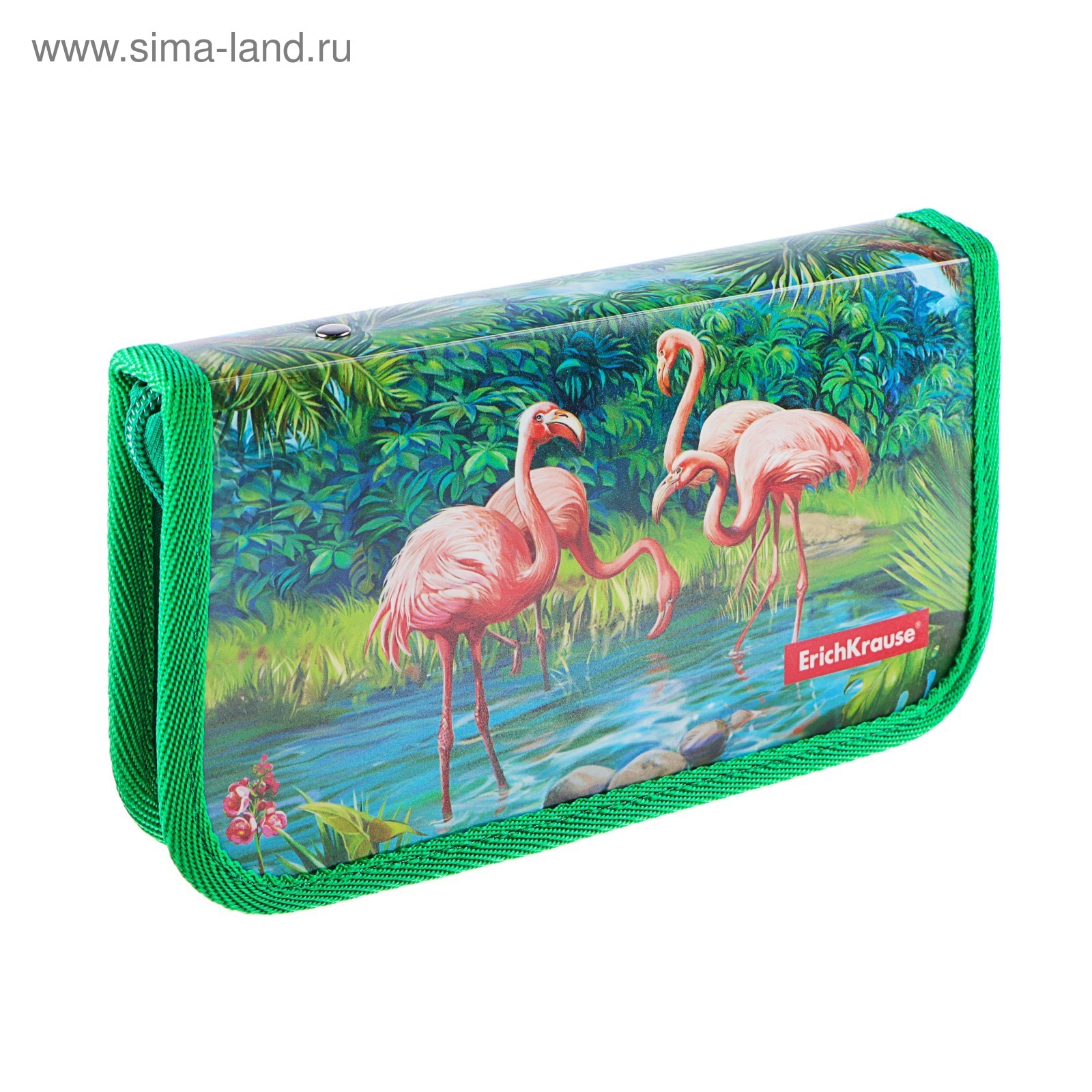 Пенал ERICHKRAUSE Flamingo пластиковый 110х205х25 мм