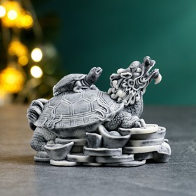 Сувенир "Дракон-черепаха на монетах" 6,5см в Донецке
