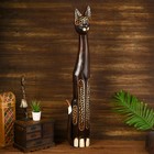 Сувенир "Кошка с леопардовыми лапками" дерево 7х16х100 см - фото 944699