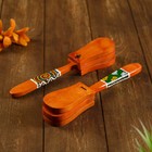 Musical instrument wood "Castanets" pattern 4x5x23 cm