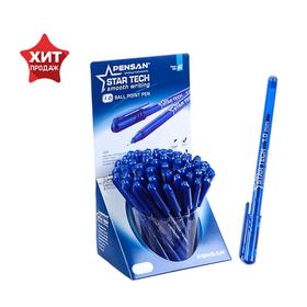 Ручка шариковая масляная Pensan "Star Tech", чернила синие, игольчатый узел 1 мм, линия письма 0,8 мм, дисплей