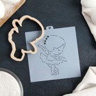 Форма для вырезания печенья и трафарет "Девочка. Балерина", цвет МИКС Форма для вырезания печенья и трафарет "Девочка. Балерина", цвет МИКС