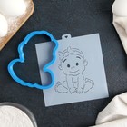 Форма для вырезания печенья и трафарет "Девочка малышка", цвет МИКС Форма для вырезания печенья и трафарет "Девочка малышка", цвет МИКС