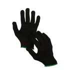 Gloves, cotton, knit 7 class 5 threads, size 9, black, black