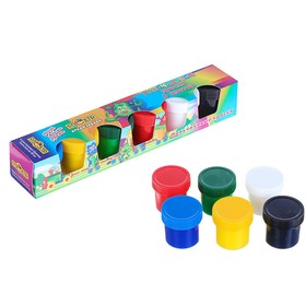 Краски пальчиковые Спектр, набор 6 цветов х 40 мл, 240 мл, "Яркая забава" (от 3-х лет)