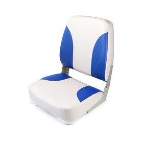 Кресло складное алюминиевое с мягкими накладками, серый/синий