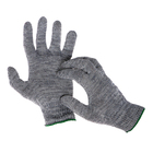 Gloves, cotton, knit 10 class, 4 threads, size 9, black, grey