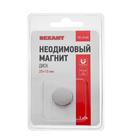 Неодимовый магнит REXANT, диск 20х10 мм, сцепление 11.2 кг 4370882 Неодимовый магнит REXANT, диск 20х10 мм, сцепление 11.2 кг 4370882