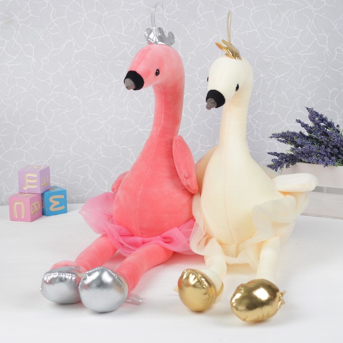 Продажа Мягкая игрушка «Фламинго», юбочка в сетку, цвета МИКС стоимостью 1 ...