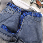 Waist belt for women, width - 3.5 cm, buckle metal, color blue