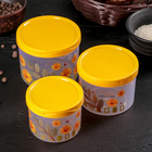 A set of jars bulk for "Chrysanthemum", 3 PCs: 11×9/10×7,5/9×7 cm, MIX color A set of jars bulk for "Chrysanthemum", 3 PCs: 11×9/10×7,5/9×7 cm, MIX color