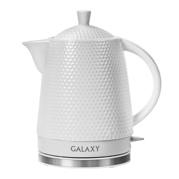 Чайник электрический Galaxy GL 0507, керамика, 1.8 л, 1400 Вт, автоотключение, белый