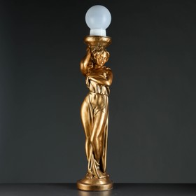 Лампа интерьерная "Девушка стоя" бронза, 22х22х100 см