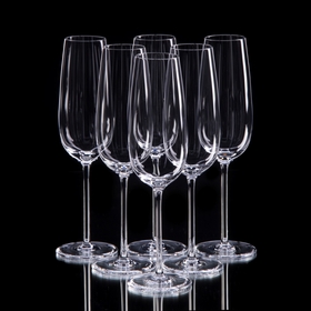 Набор бокалов для шампанского "Классик", 6 шт, 210 мл, 14 × 21,5 × 22,8 см