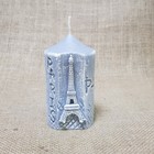 Свеча "Париж" серая 5,5х10,5 Свеча "Париж" серая 5,5х10,5