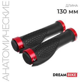 Грипсы 130мм, Dream Bike, lock on 2шт, цвет красный