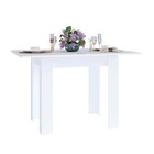Стол кухонный раскладной, 800(1200) × 600(800) × 770 мм, цвет белый - фото 7647488
