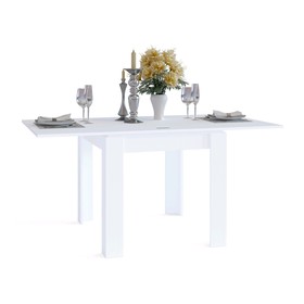 Стол кухонный раскладной, 800(1600) × 900 × 770 мм, цвет белый