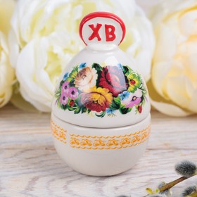The box-egg "Flowers", 9.3 x 6 cm