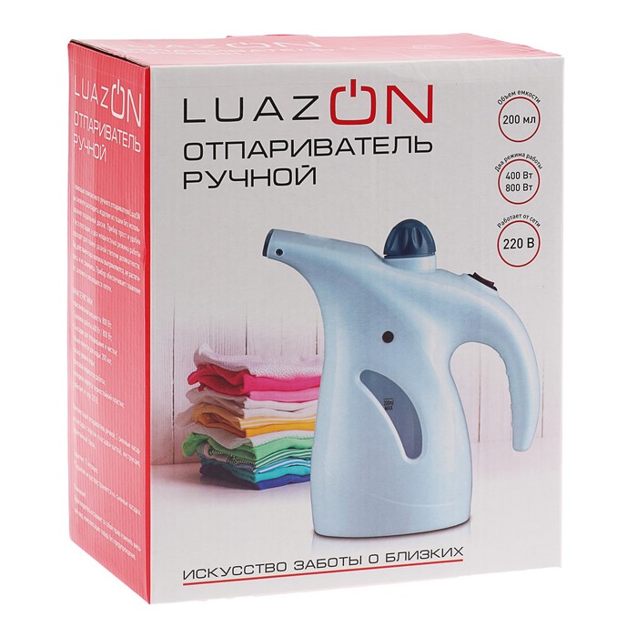 Отпариватель LuazON LO-12, ручной, 800 Вт, 200 мл, розовый - фото 46758