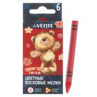 Мелки восковые 6 цветов, deVENTE, круглые, Teddy Bear, в картонной коробке Мелки восковые 6 цветов, deVENTE, круглые, Teddy Bear, в картонной коробке