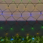 Гирлянда "Сеть", уличная на солнечной батарее Ш:2 м, В:1,5 м, Н.Т ,LED-192, 2 режима, МУЛЬТ