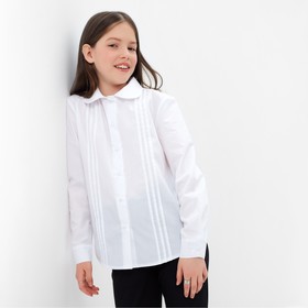 Школьная блузка для девочки, цвет белый, рост 146 см