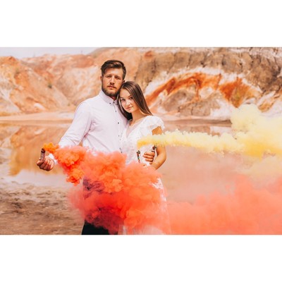 Цветной дым синий