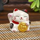 Piggy Bank ceramic "Maneki-neko coin" 7,5х7х7 cm