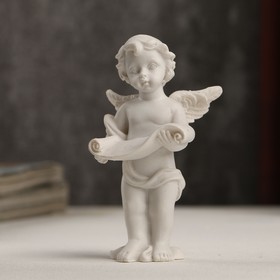 Souvenir Polyresin "White angel with manuscript" 8,5x4,5x4 cm