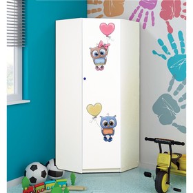 Шкаф угловой детский «Совята 2.2», 850 × 850 × 2100 мм, цвет белый