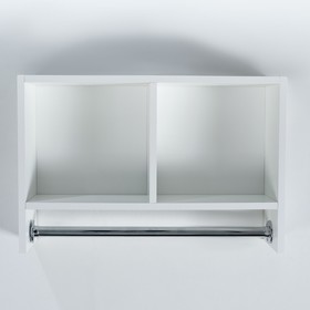 Шкаф подвесной со штангой для полотенец, белый, 60 х 15,4 х 40 см