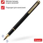 Ручка перьевая Luxor Marvel, линия 0.8 мм, чернила синие, корпус черный/золото - фото 6631488