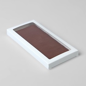 Подарочная коробка под плитку шоколада, белая с окном, 17,1 х 8 х 1,4 см