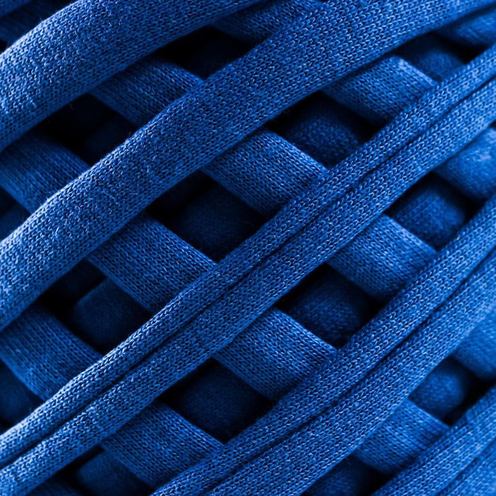 Трикотажная лента "Лентино" лицевая 100м/320±15гр, 7-8 мм (индиго) - фото 798232538