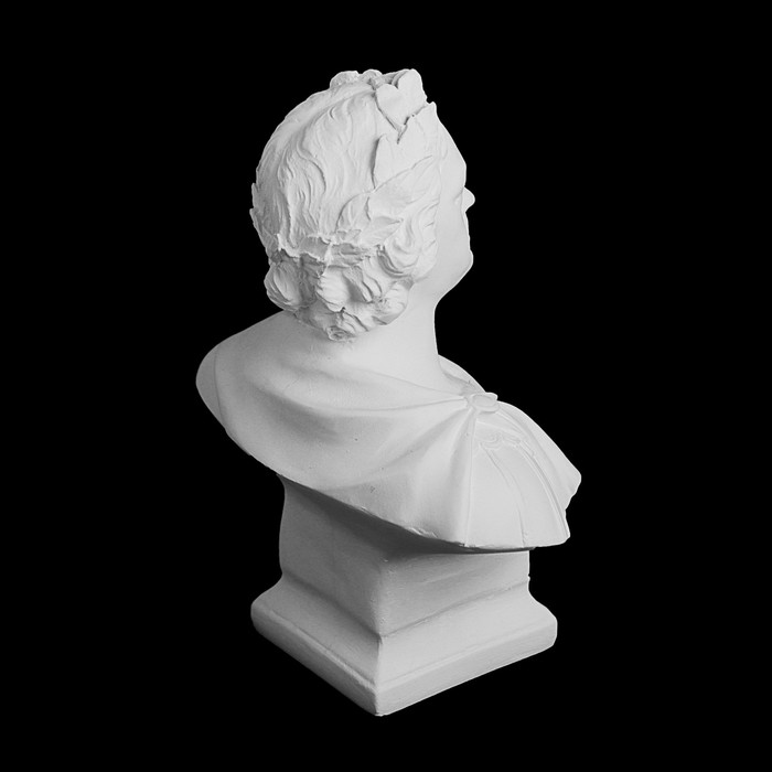 Гипсовая фигура. Известные люди: бюст Петра I, 14.5 x 10 x 19.5 см