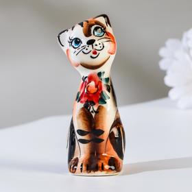 Souvenir "Cat Cutie", 3-color, 8 cm, Gzhel