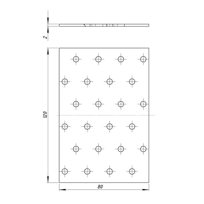 Пластина чертеж с отверстиями - 80 фото