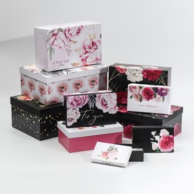 {{photo.Alt || photo.Description || 'Набор подарочных коробок 10 в 1 «Цветочный вальс», 12 × 7 × 4 - 32.5 × 20 × 12.5 см'}}